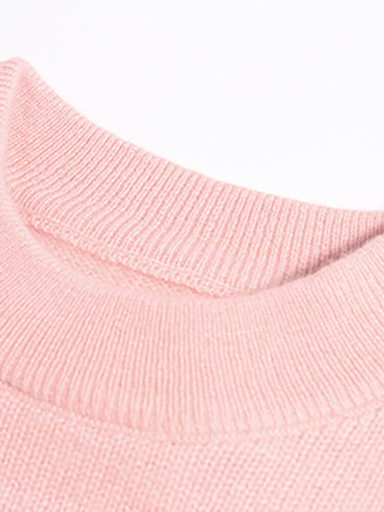Kids Strawberry Cake Pink Cashmere Crew Neck Sweater